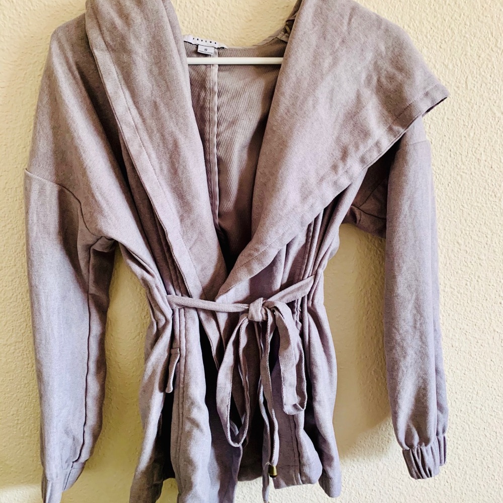 Grey fav lux sweater jacket